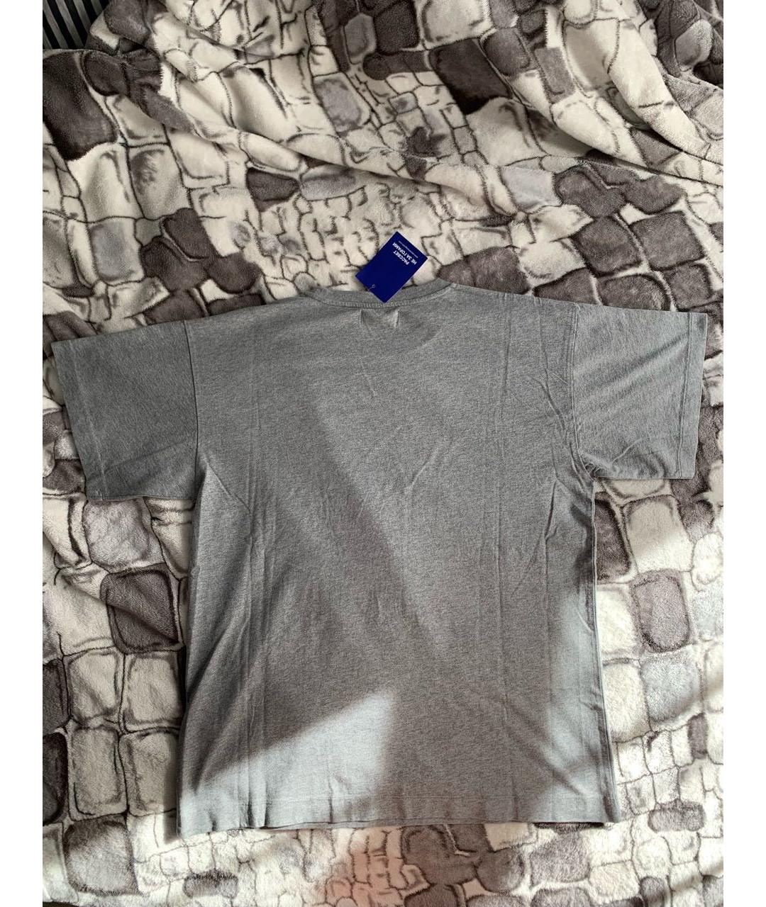 GOSHA RUBCHINSKIY Серая хлопковая футболка, фото 2