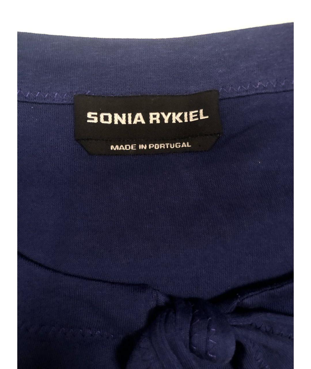 SONIA RYKIEL Синее хлопковое повседневное платье, фото 5