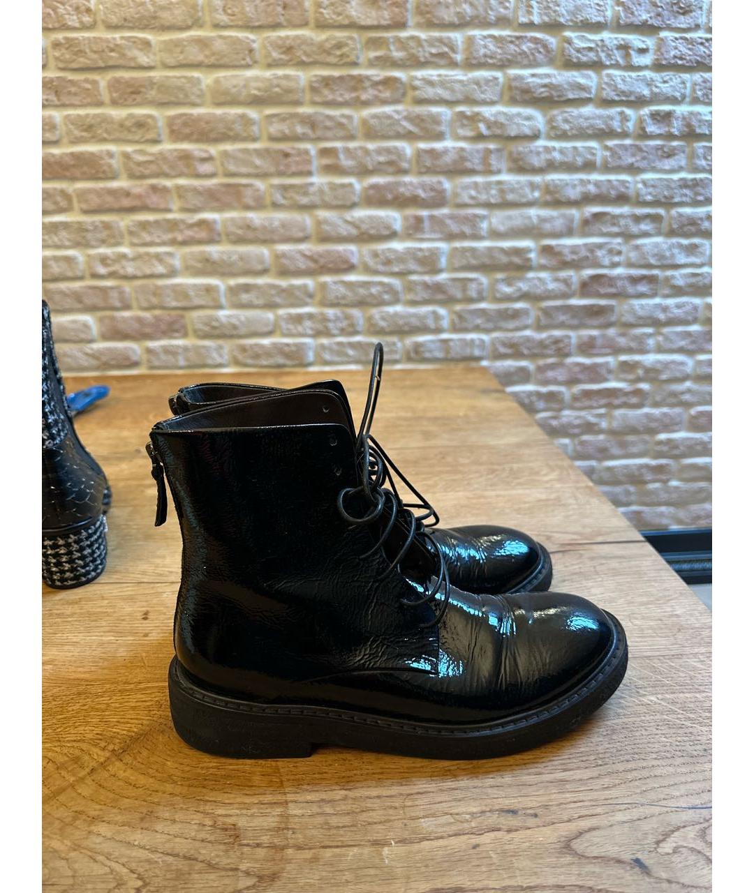 MARSELL Черные ботинки из лакированной кожи, фото 6