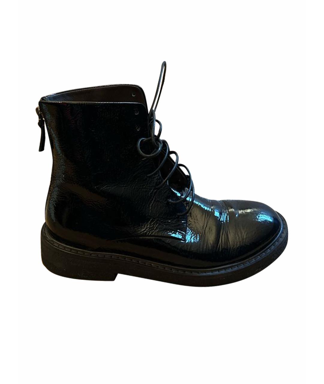 MARSELL Черные ботинки из лакированной кожи, фото 7