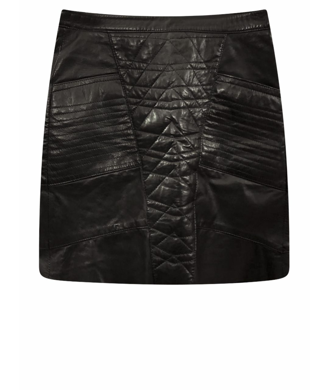ZADIG & VOLTAIRE Черная кожаная юбка мини, фото 1