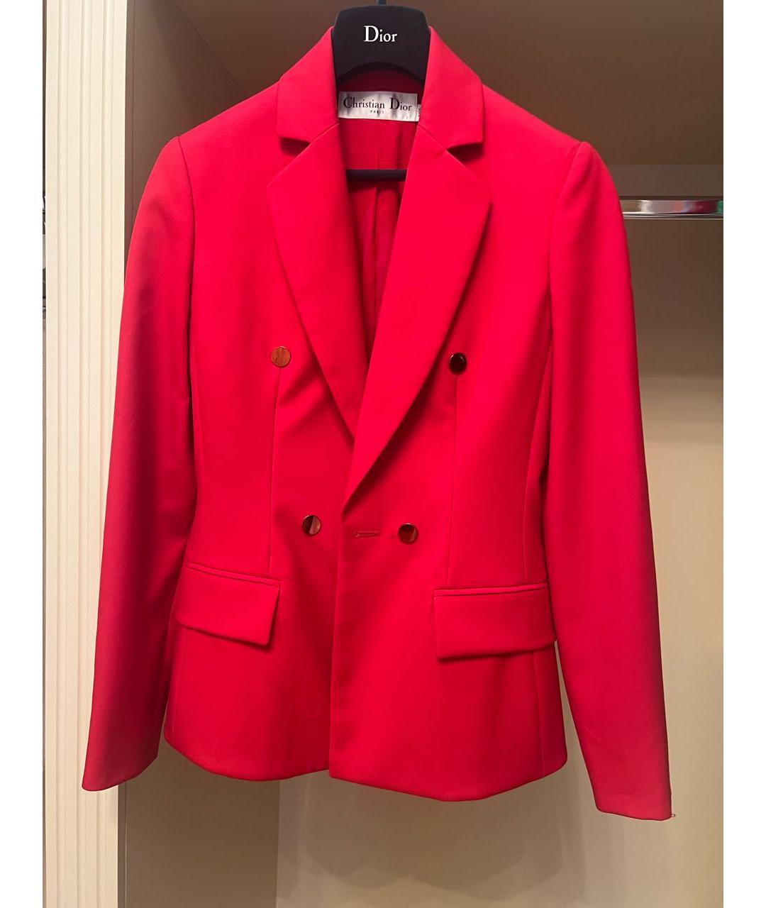 CHRISTIAN DIOR PRE-OWNED Красный шелковый жакет/пиджак, фото 5