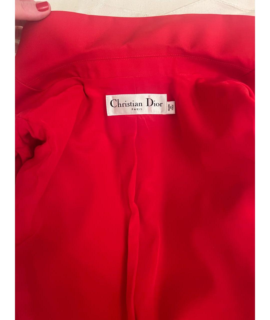 CHRISTIAN DIOR PRE-OWNED Красный шелковый жакет/пиджак, фото 3