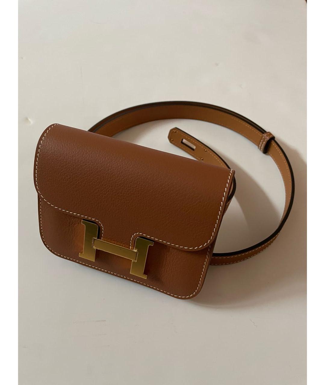 HERMES Кожаная поясная сумка, фото 4