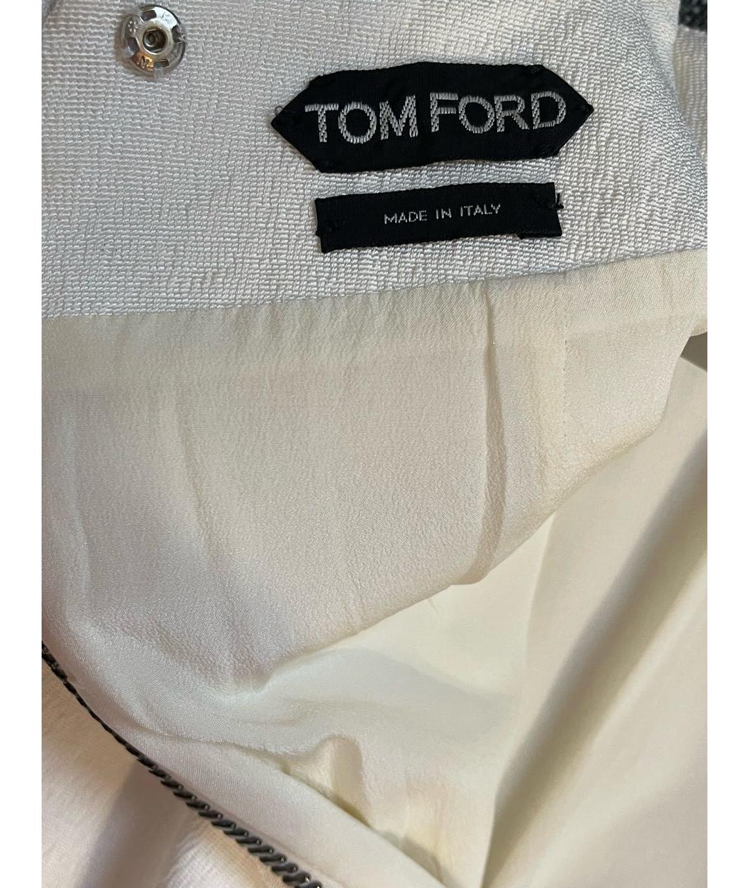 TOM FORD Белая вискозная юбка миди, фото 5
