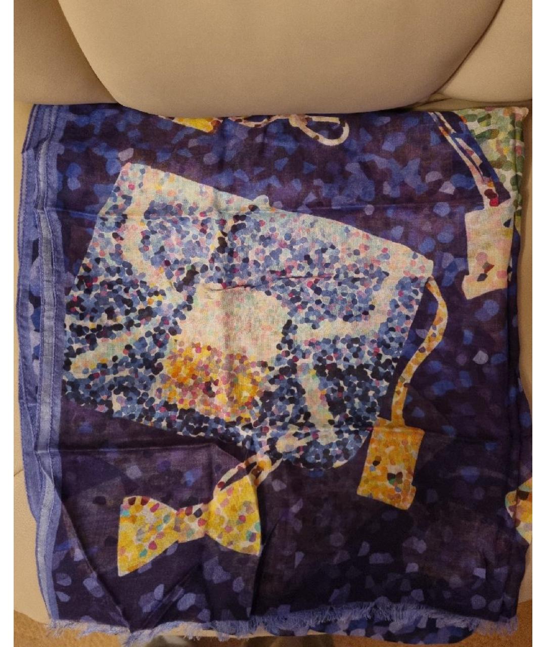 FURLA Фиолетовый платок, фото 8