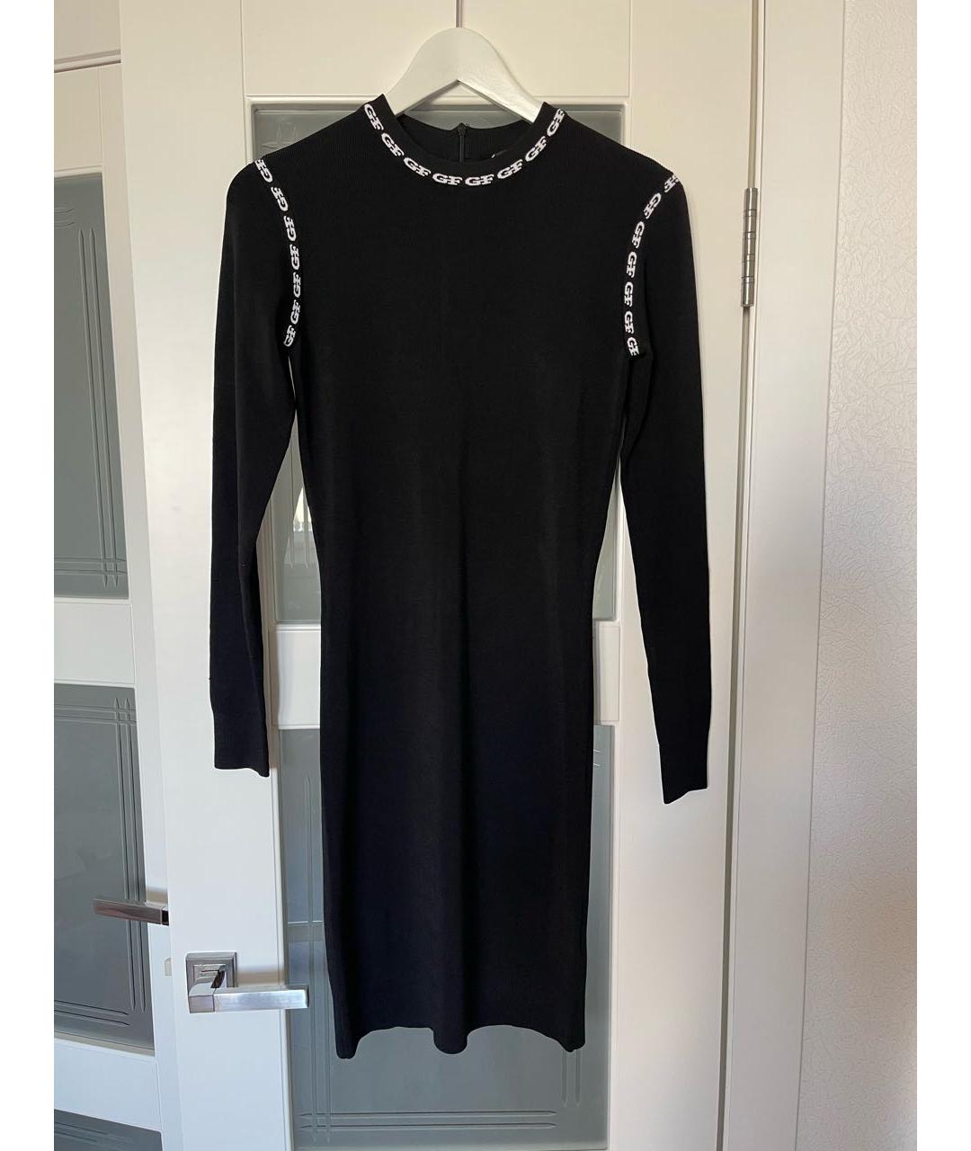 GIANFRANCO FERRE Черное вискозное повседневное платье, фото 4