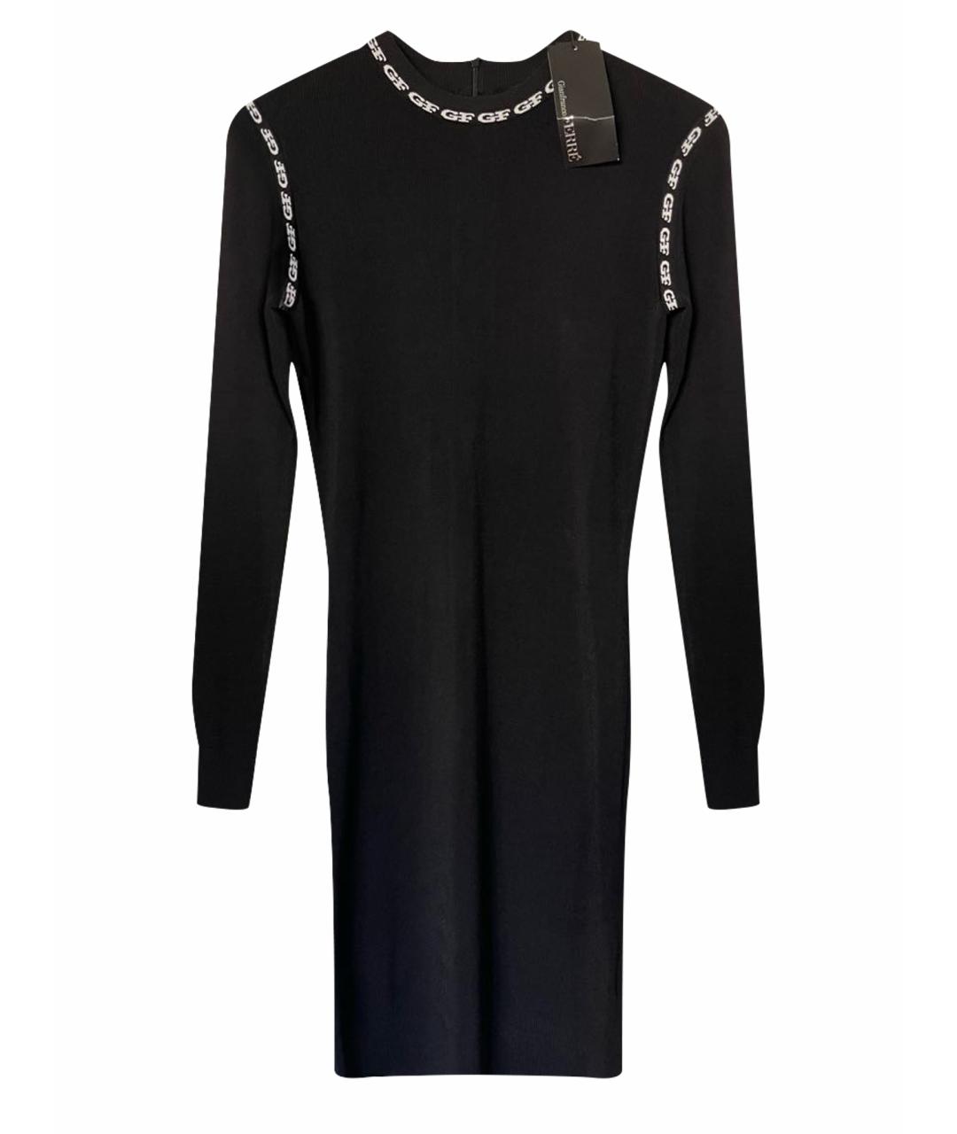 GIANFRANCO FERRE Черное вискозное повседневное платье, фото 1