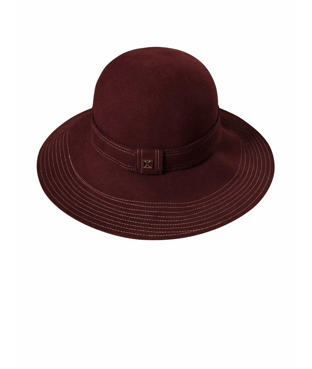 COCCINELLE Бордовая шерстяная шляпа, фото 1
