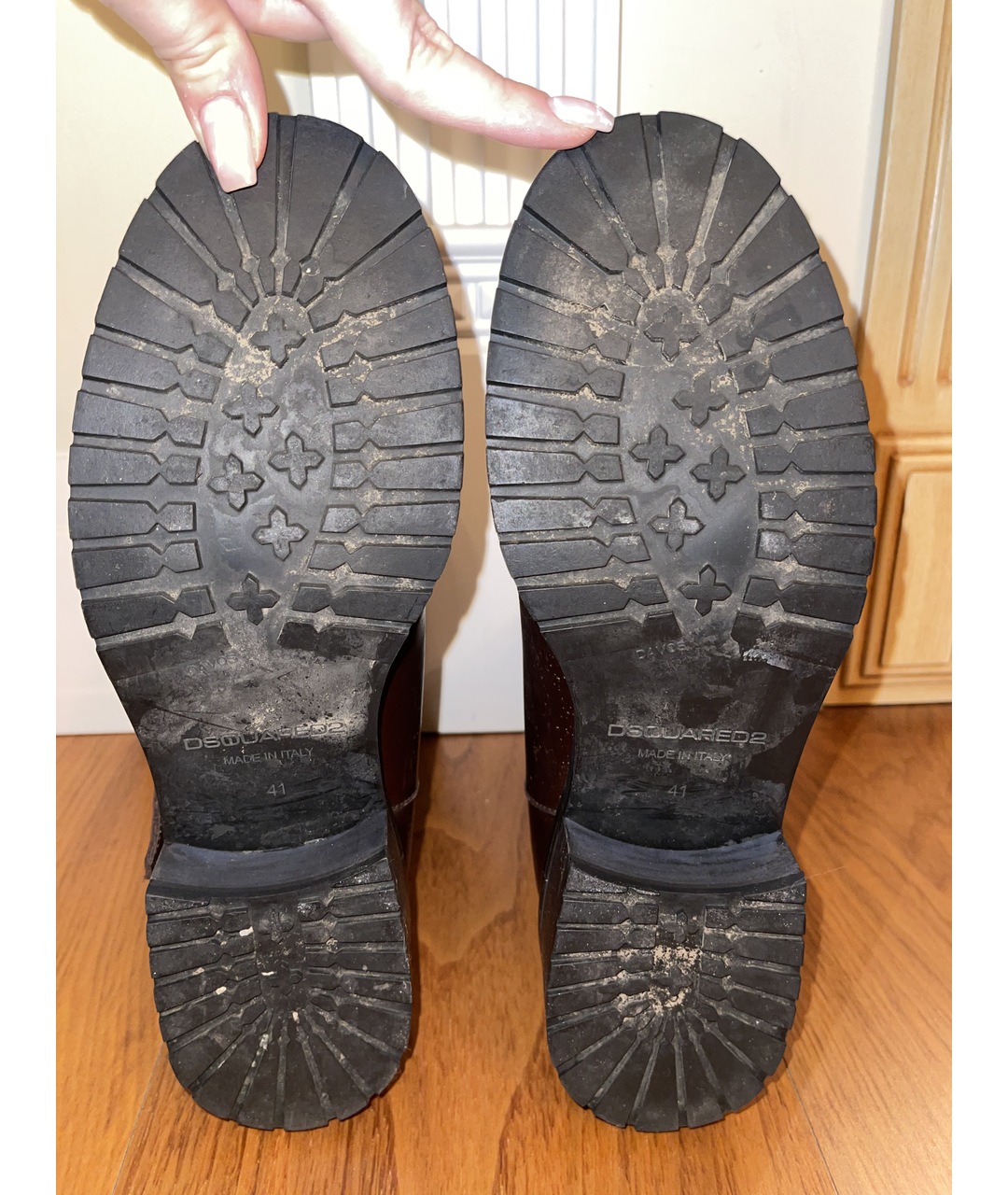 DSQUARED2 Коричневые кожаные ботинки, фото 5