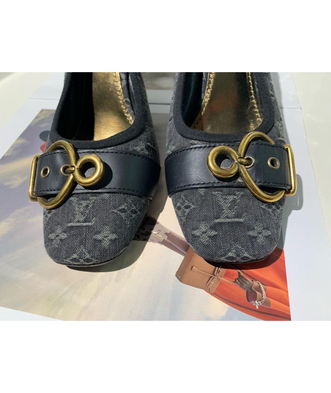 LOUIS VUITTON PRE-OWNED Темно-синие туфли, фото 6