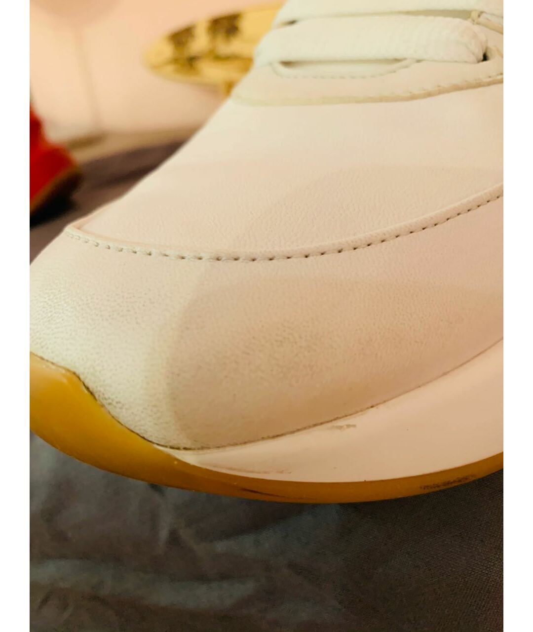 ALEXANDER MCQUEEN Белые кожаные кроссовки, фото 8