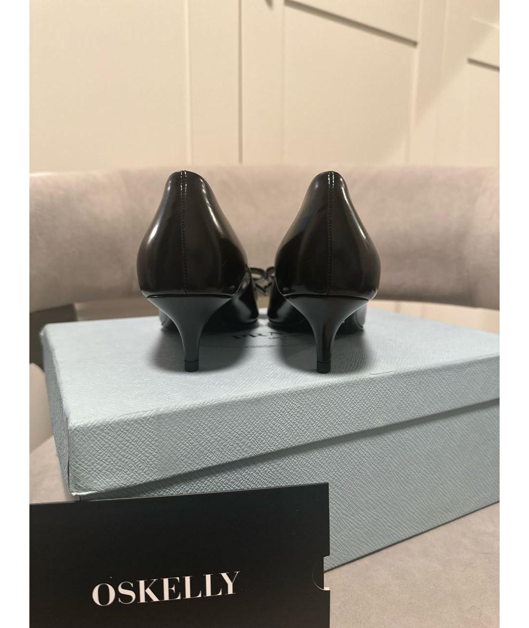 PRADA Черные кожаные туфли, фото 3