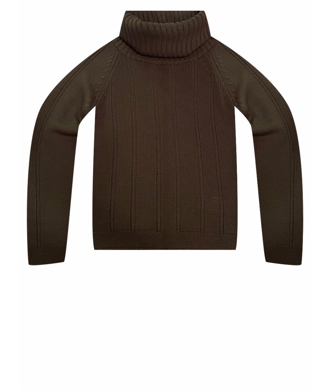 WEEKEND MAX MARA Коричневый хлопковый джемпер / свитер, фото 1