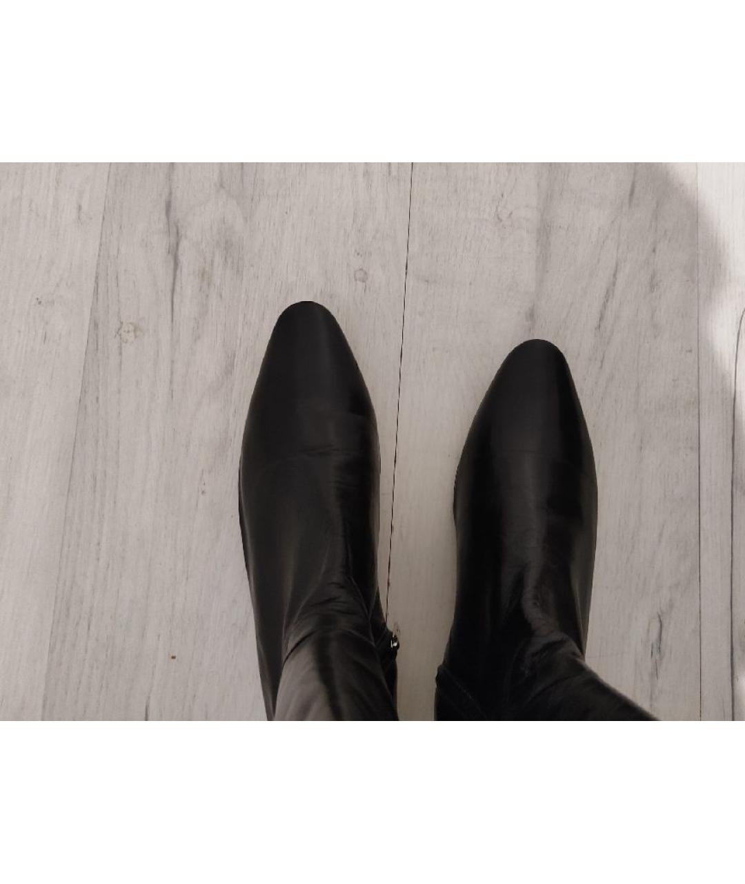RENE CAOVILLA Черные кожаные ботфорты, фото 3