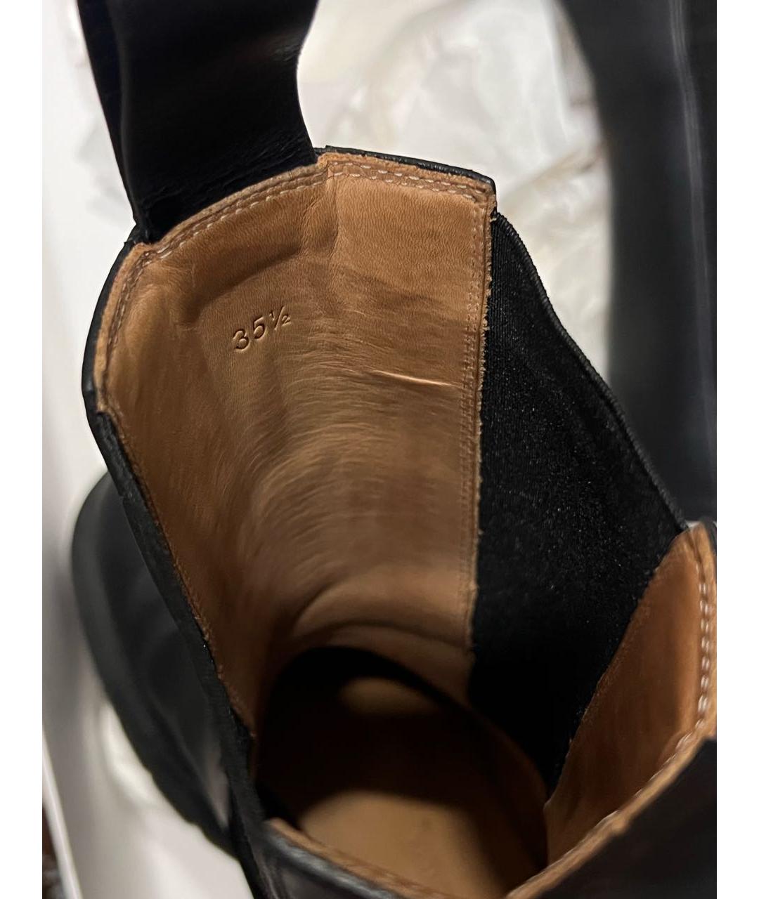 BOTTEGA VENETA Черные кожаные ботинки, фото 5