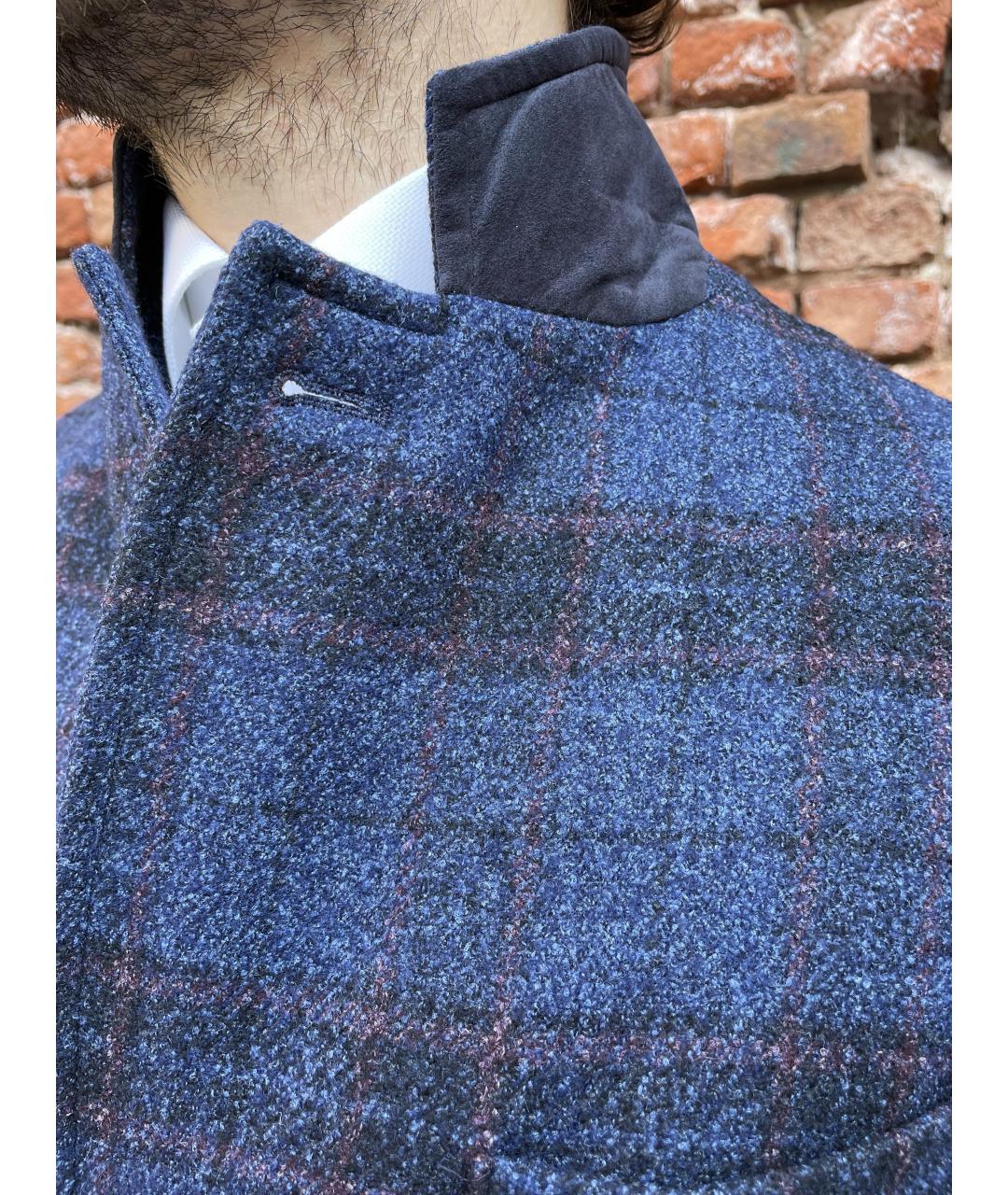 DORIANI CASHMERE Синее шерстяное пальто, фото 6