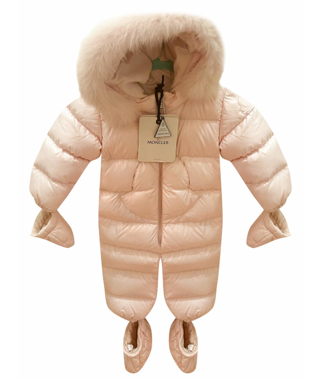 MONCLER Розовый комбинезон, фото 1