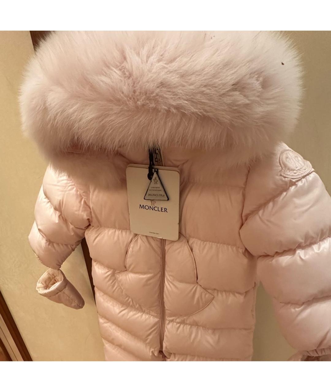 MONCLER Розовый комбинезон, фото 3