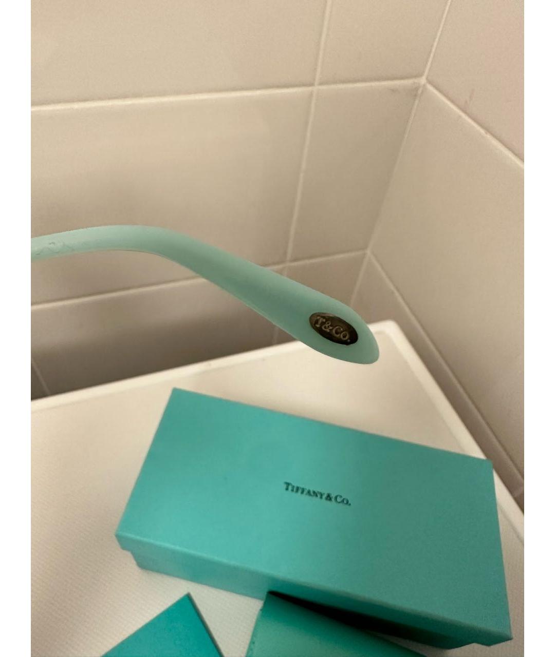 TIFFANY&CO Бирюзовые пластиковые солнцезащитные очки, фото 5
