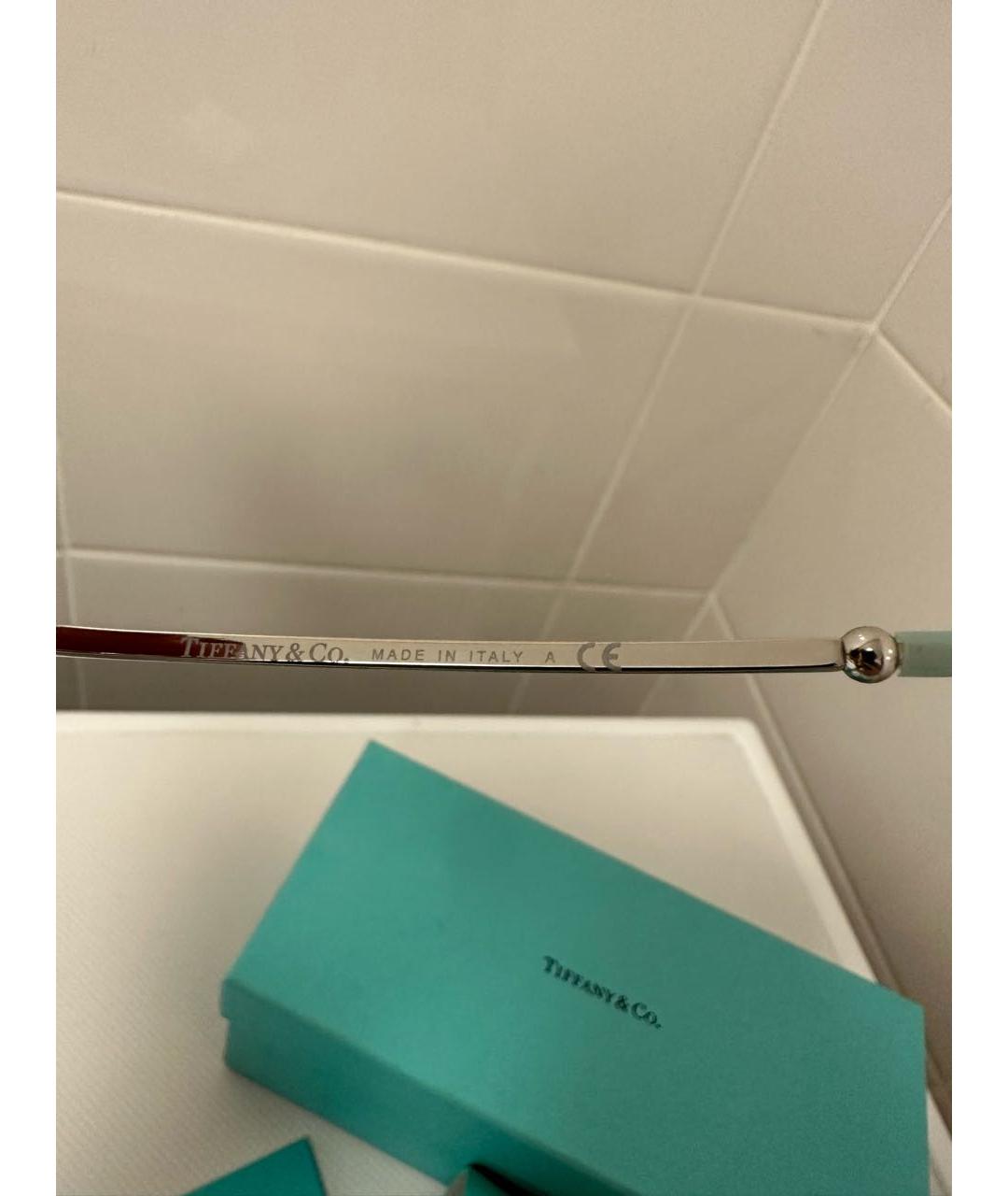 TIFFANY&CO Бирюзовые пластиковые солнцезащитные очки, фото 6