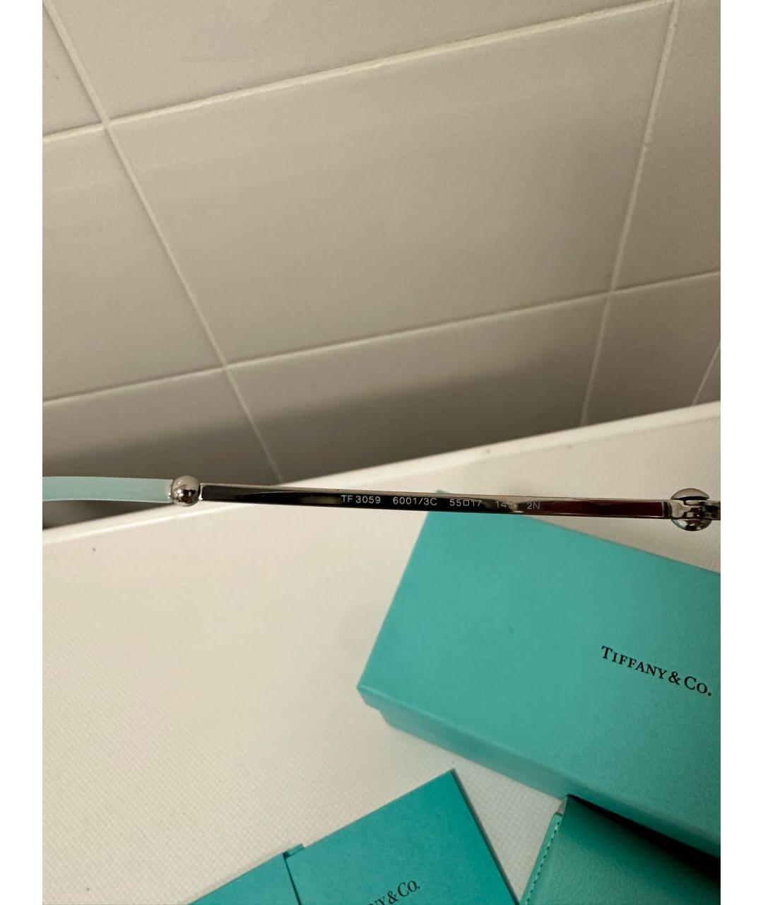 TIFFANY&CO Бирюзовые пластиковые солнцезащитные очки, фото 7