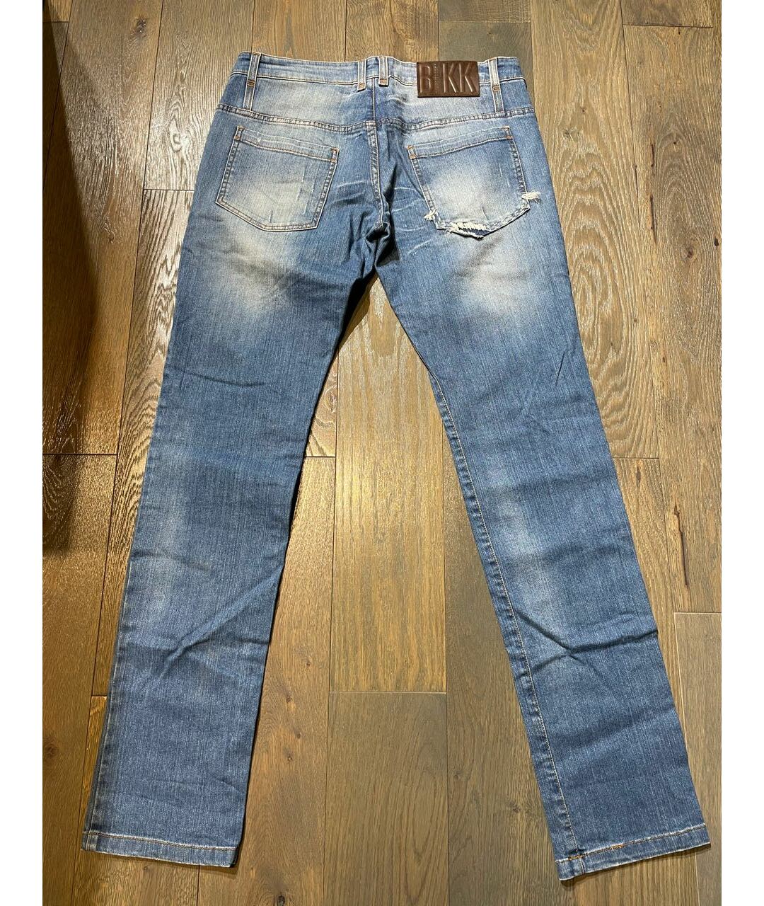BIKKEMBERGS Синие прямые джинсы, фото 2