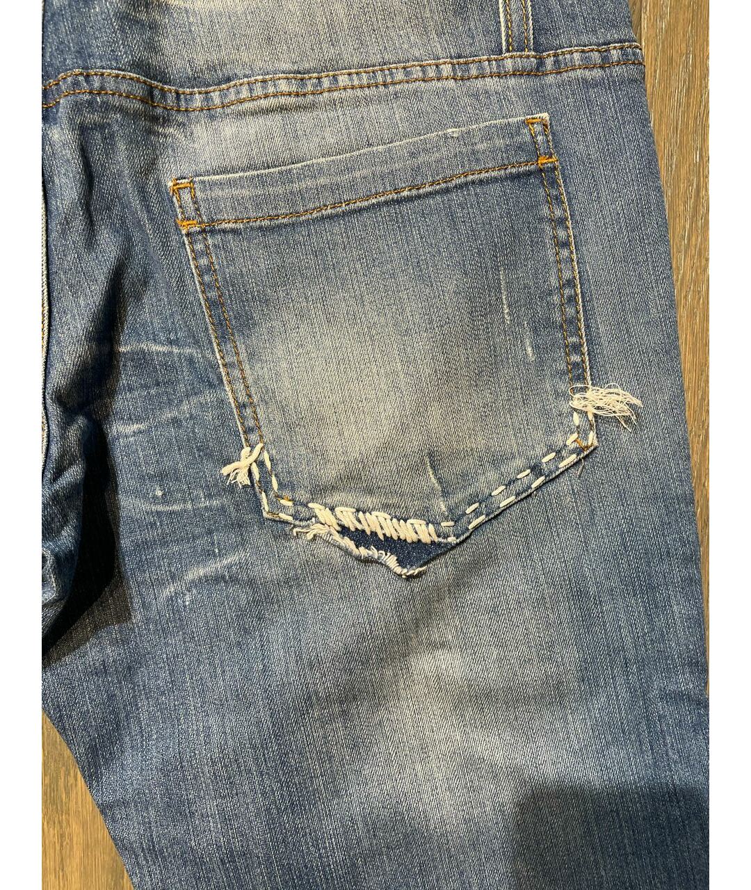 BIKKEMBERGS Синие прямые джинсы, фото 5