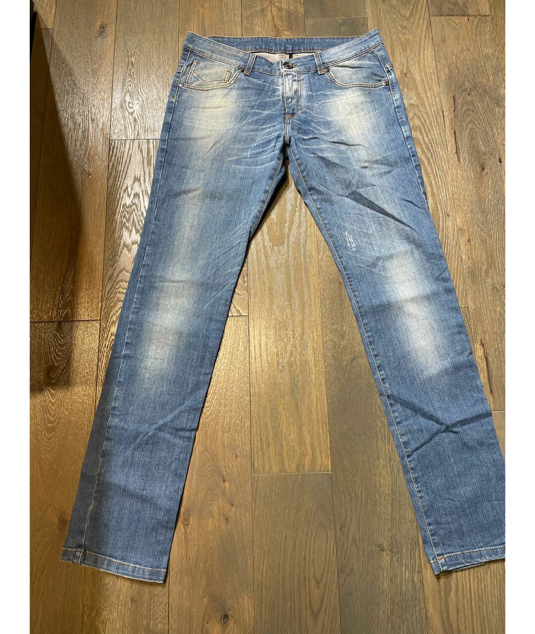 BIKKEMBERGS Синие прямые джинсы, фото 6