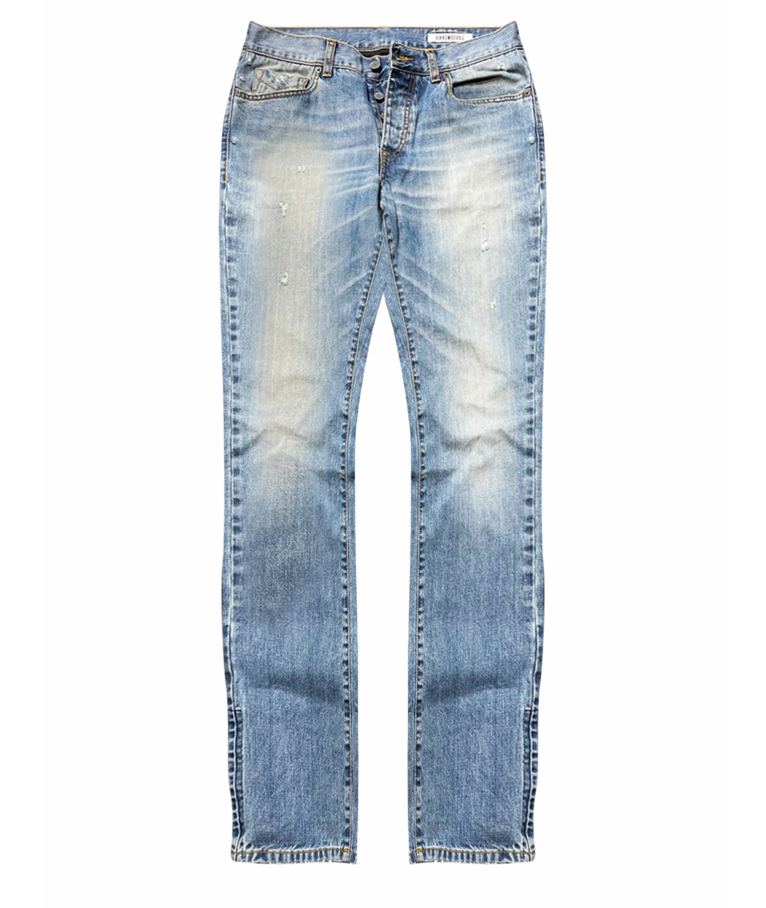 BIKKEMBERGS Синие прямые джинсы, фото 1
