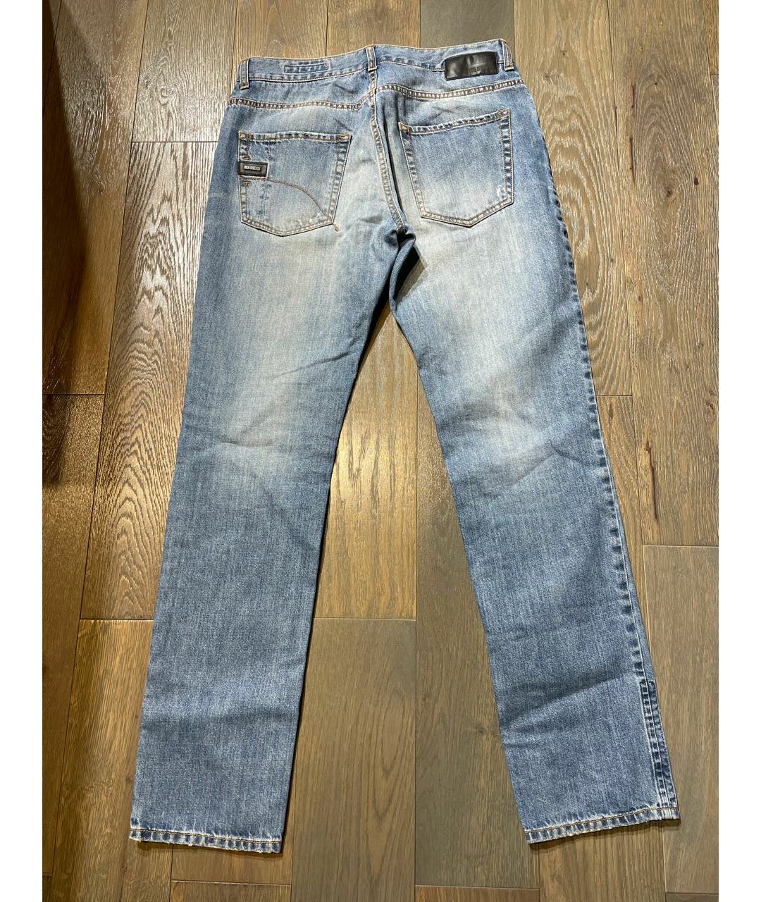BIKKEMBERGS Синие прямые джинсы, фото 2