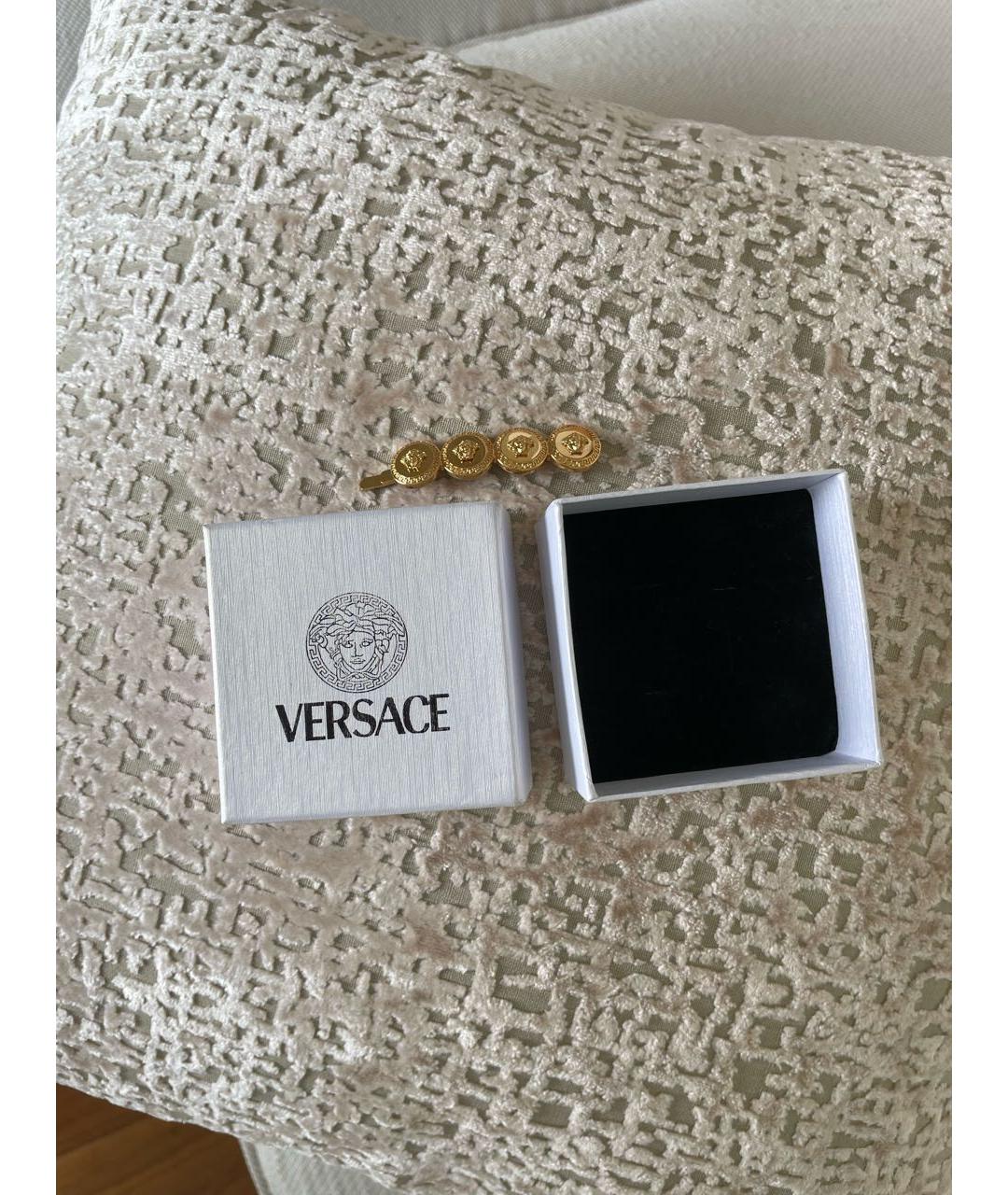 VERSACE Золотая заколка, фото 4
