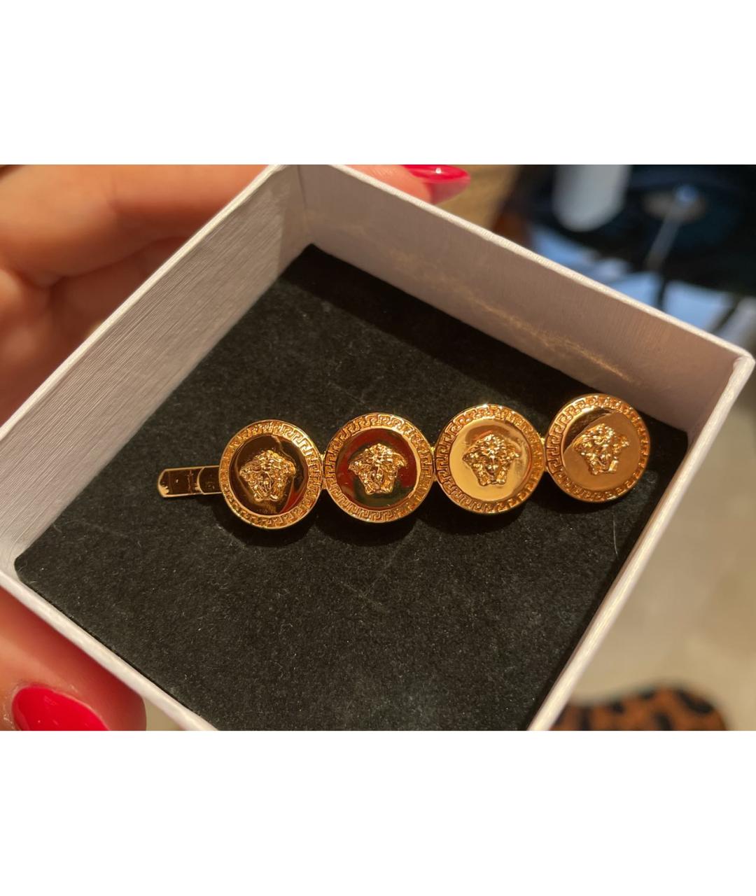 VERSACE Золотая заколка, фото 5