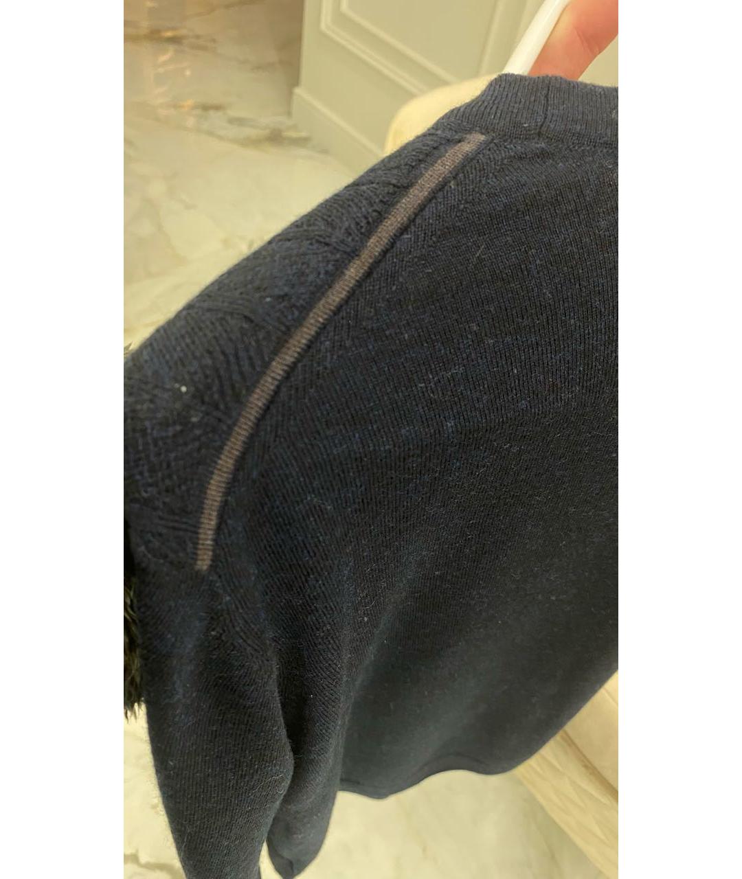 BOGNER Темно-синий шерстяной джемпер / свитер, фото 8