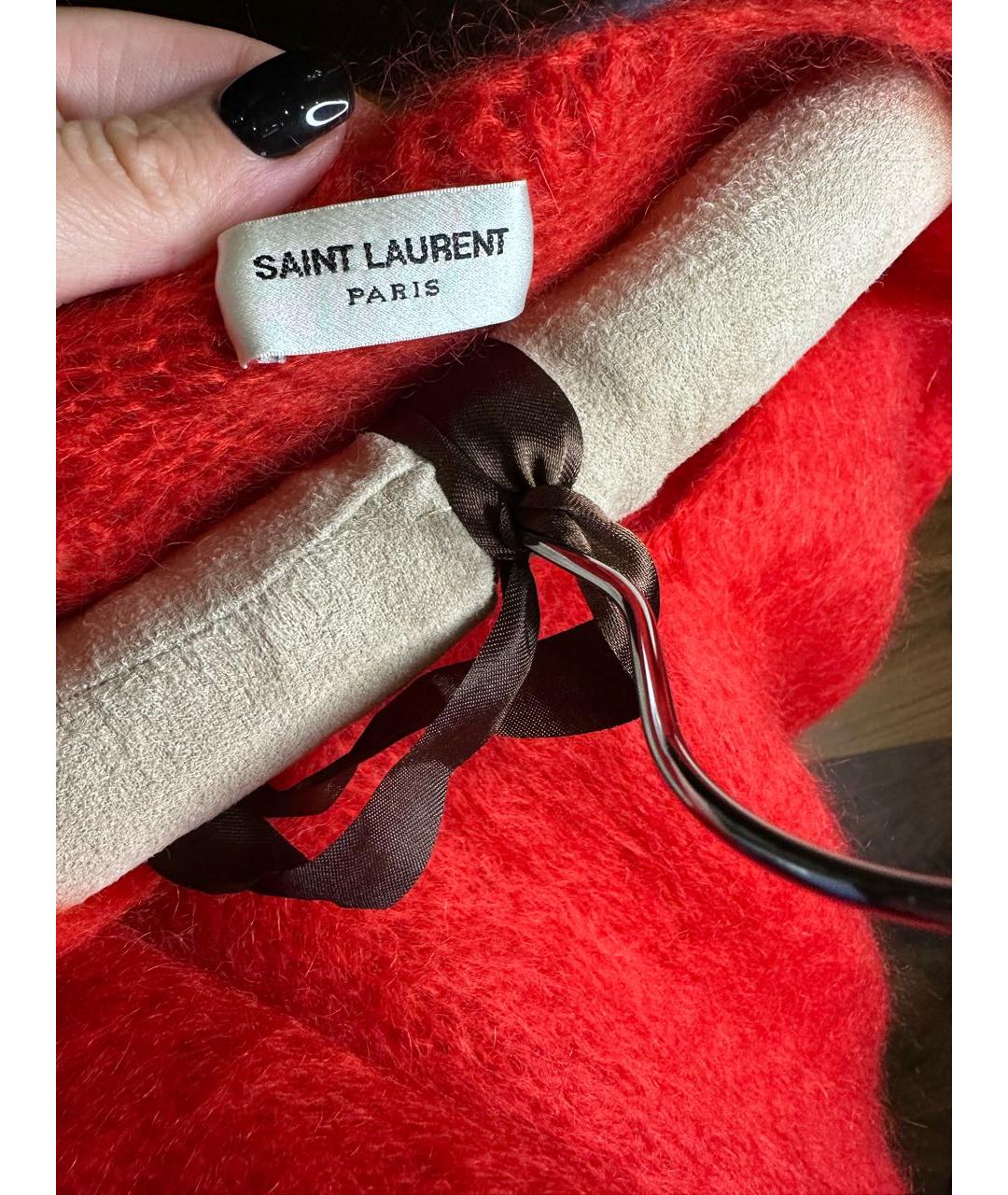 SAINT LAURENT Красный джемпер / свитер, фото 3