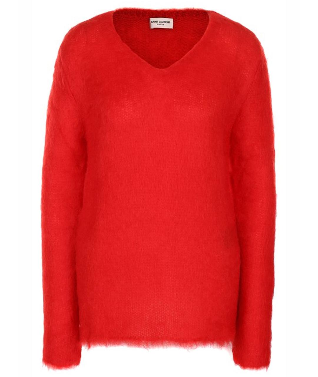 SAINT LAURENT Красный джемпер / свитер, фото 1