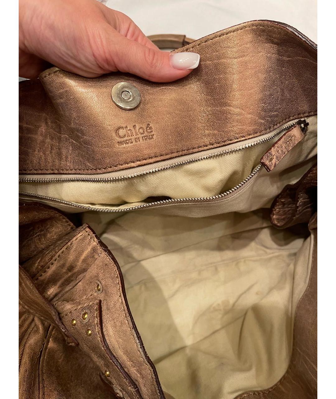 CHLOE Кожаная сумка с короткими ручками, фото 8