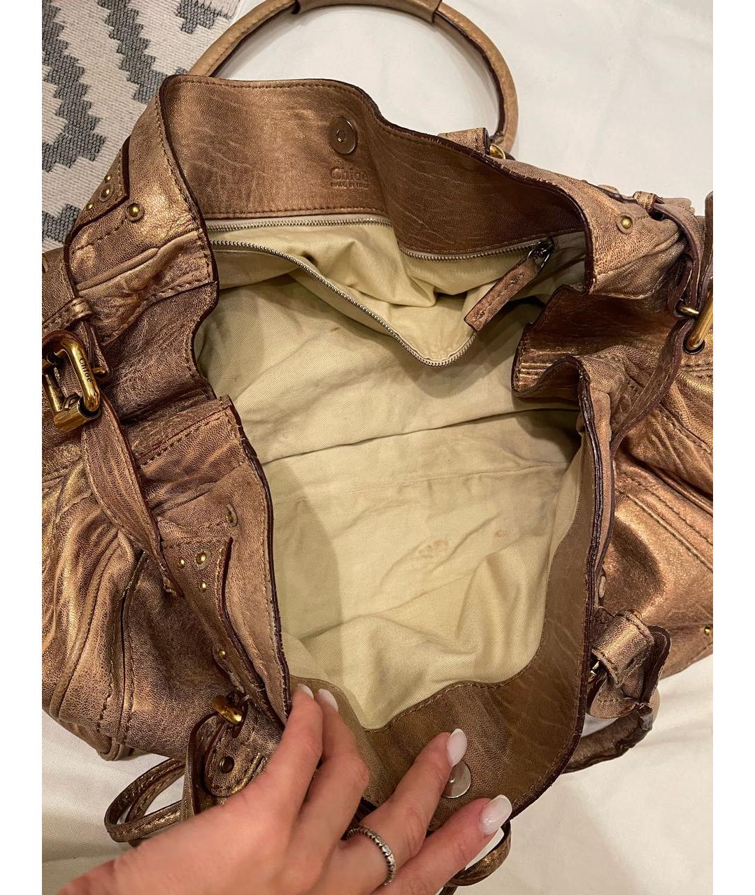 CHLOE Кожаная сумка с короткими ручками, фото 6