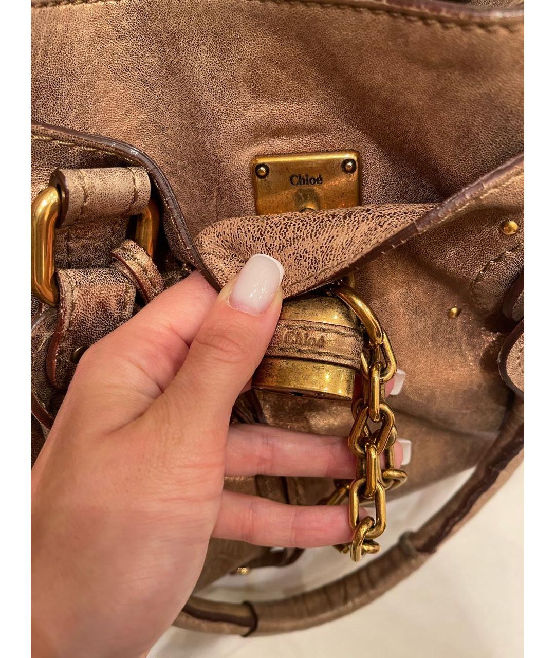 CHLOE Кожаная сумка с короткими ручками, фото 5