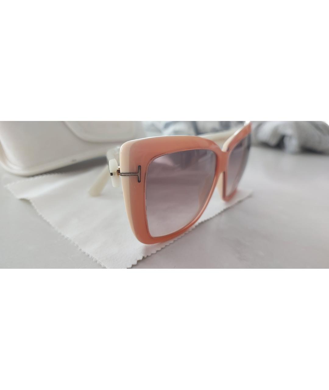 TOM FORD Розовые пластиковые солнцезащитные очки, фото 3