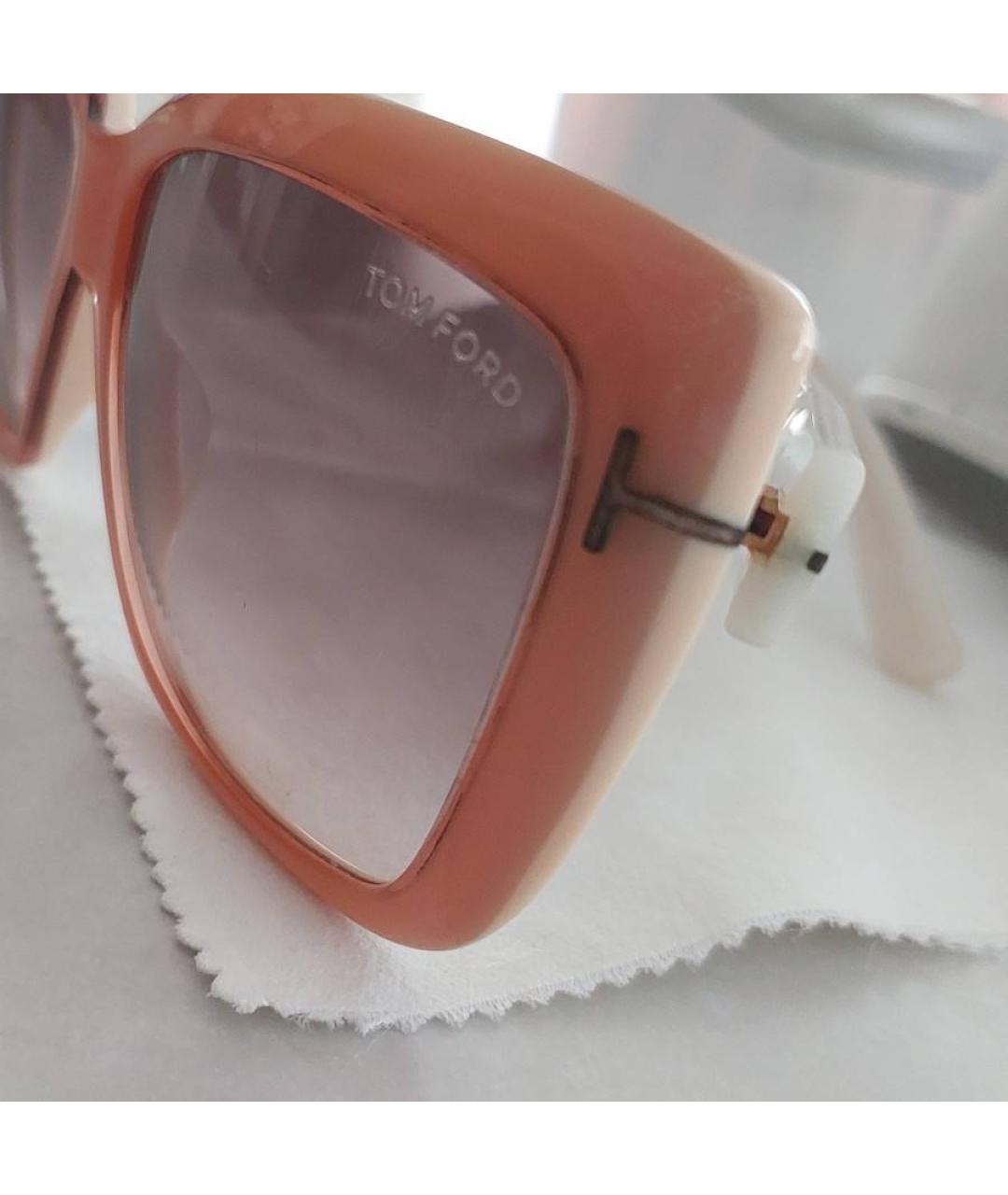 TOM FORD Розовые пластиковые солнцезащитные очки, фото 5