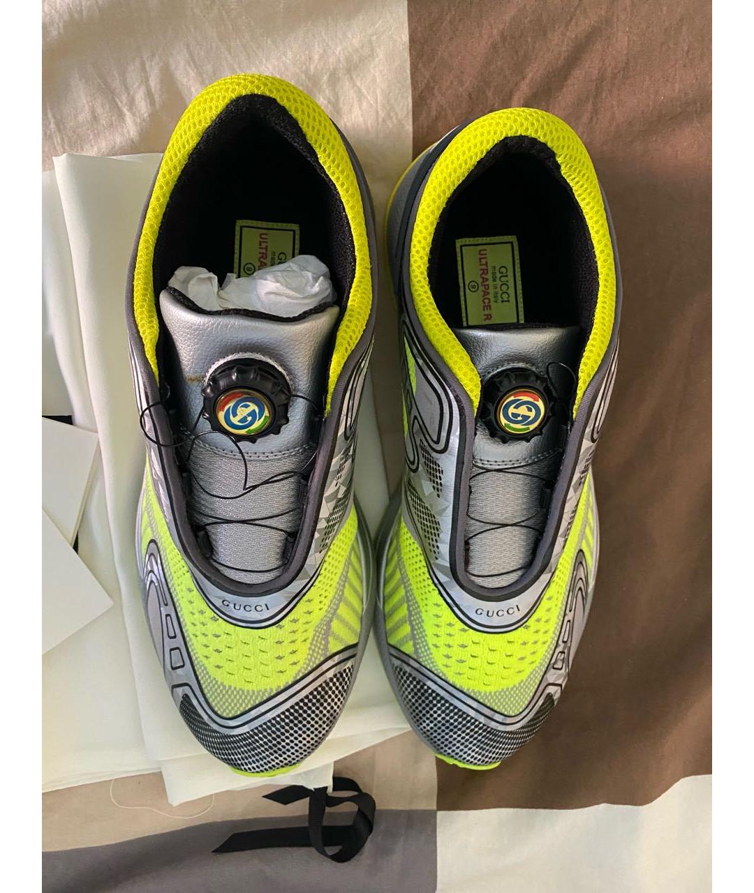 GUCCI Желтые низкие кроссовки / кеды, фото 3