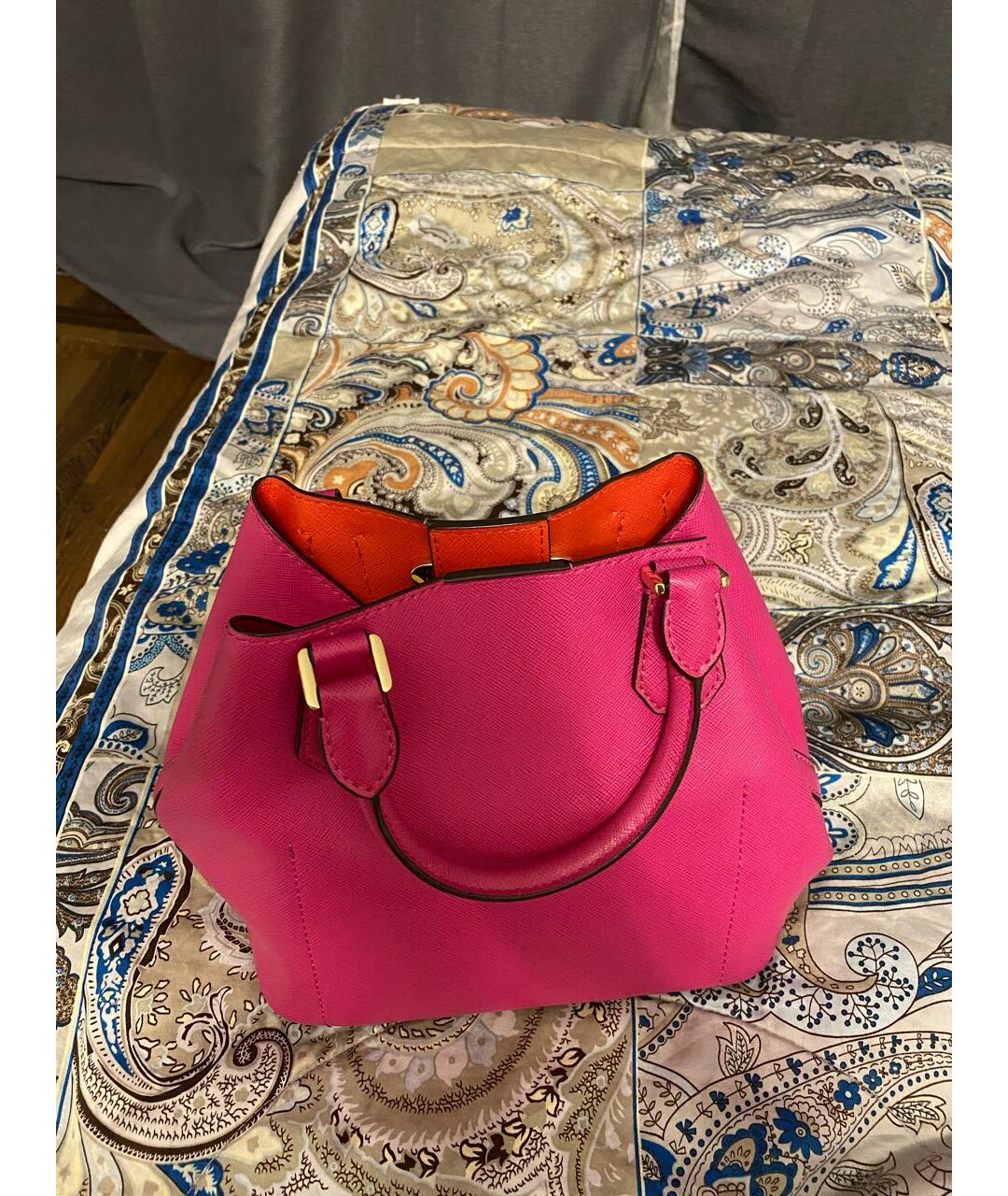 MICHAEL KORS Розовая кожаная сумка тоут, фото 2