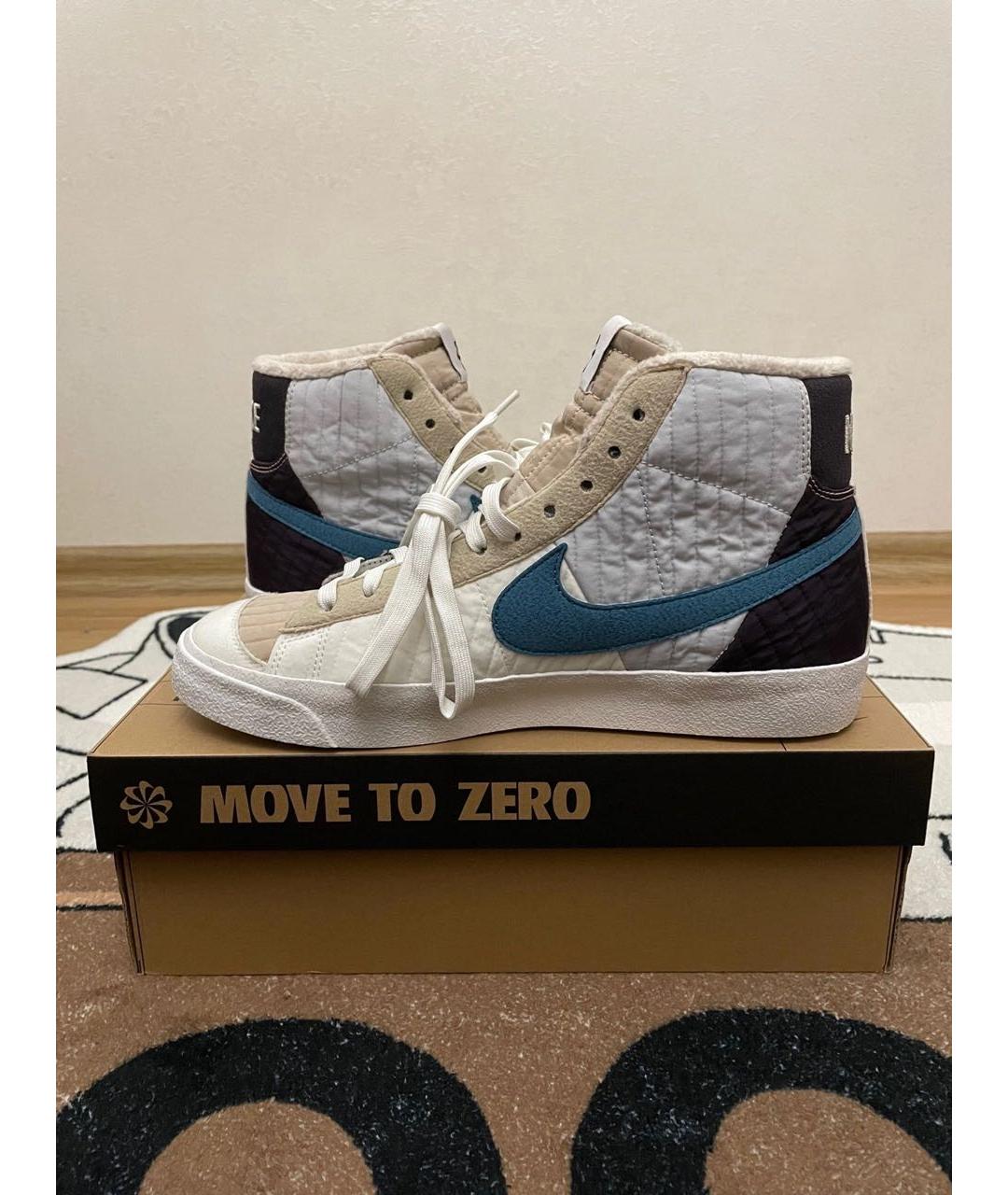 NIKE Бежевые высокие кроссовки / кеды, фото 6