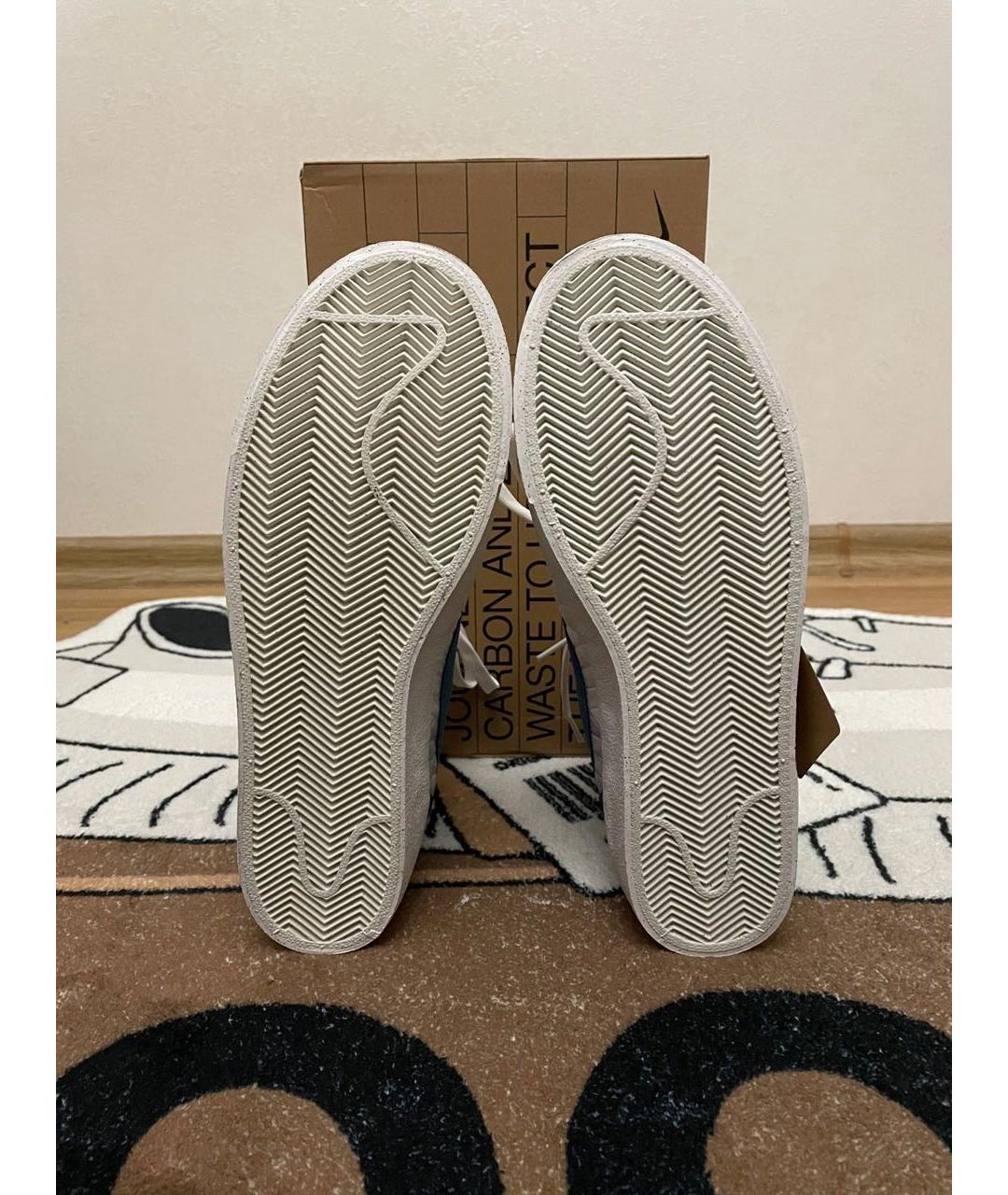 NIKE Бежевые высокие кроссовки / кеды, фото 8