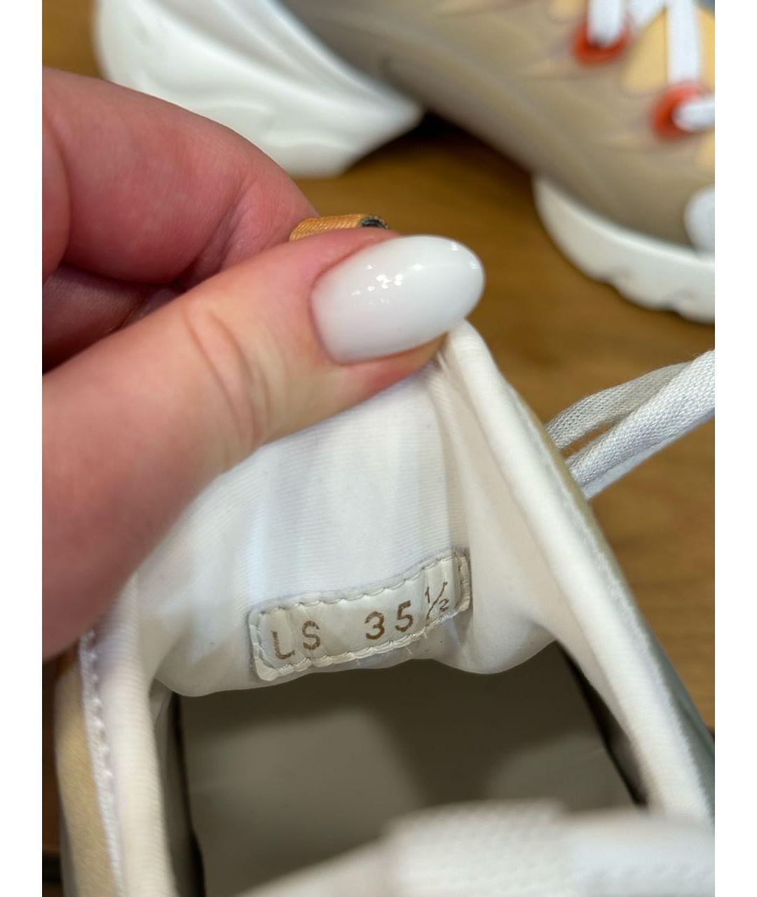 CHRISTIAN DIOR Оранжевое кожаные кроссовки, фото 5