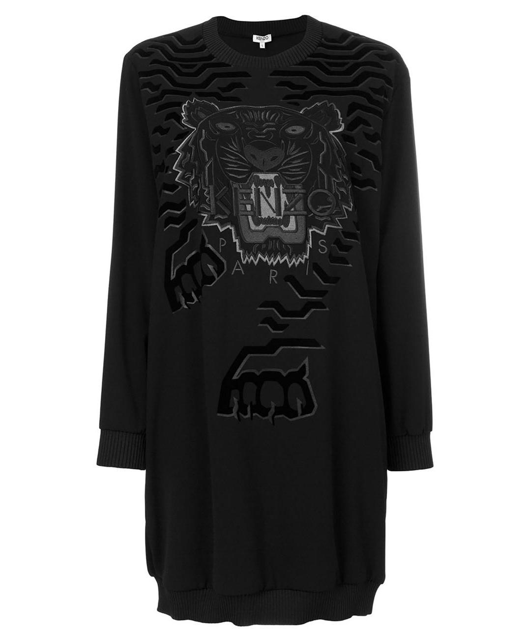 KENZO Черное полиэстеровое повседневное платье, фото 1