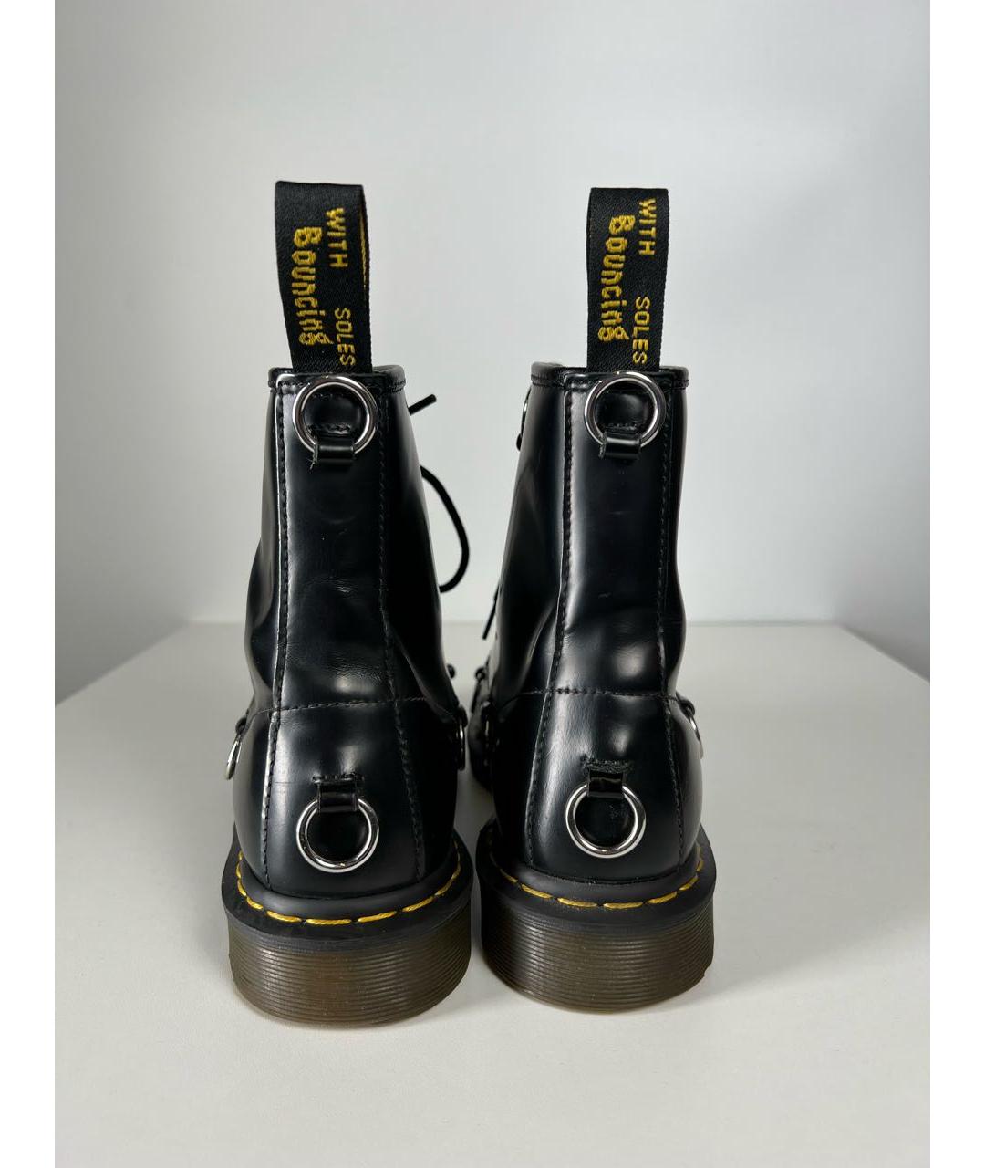 DR. MARTENS Черные кожаные высокие ботинки, фото 3