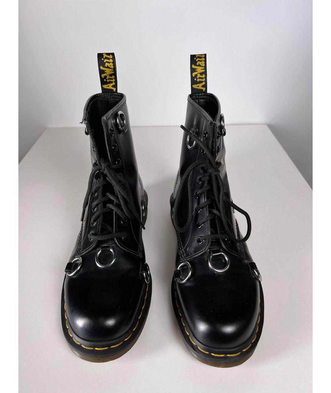 DR. MARTENS Черные кожаные высокие ботинки, фото 2