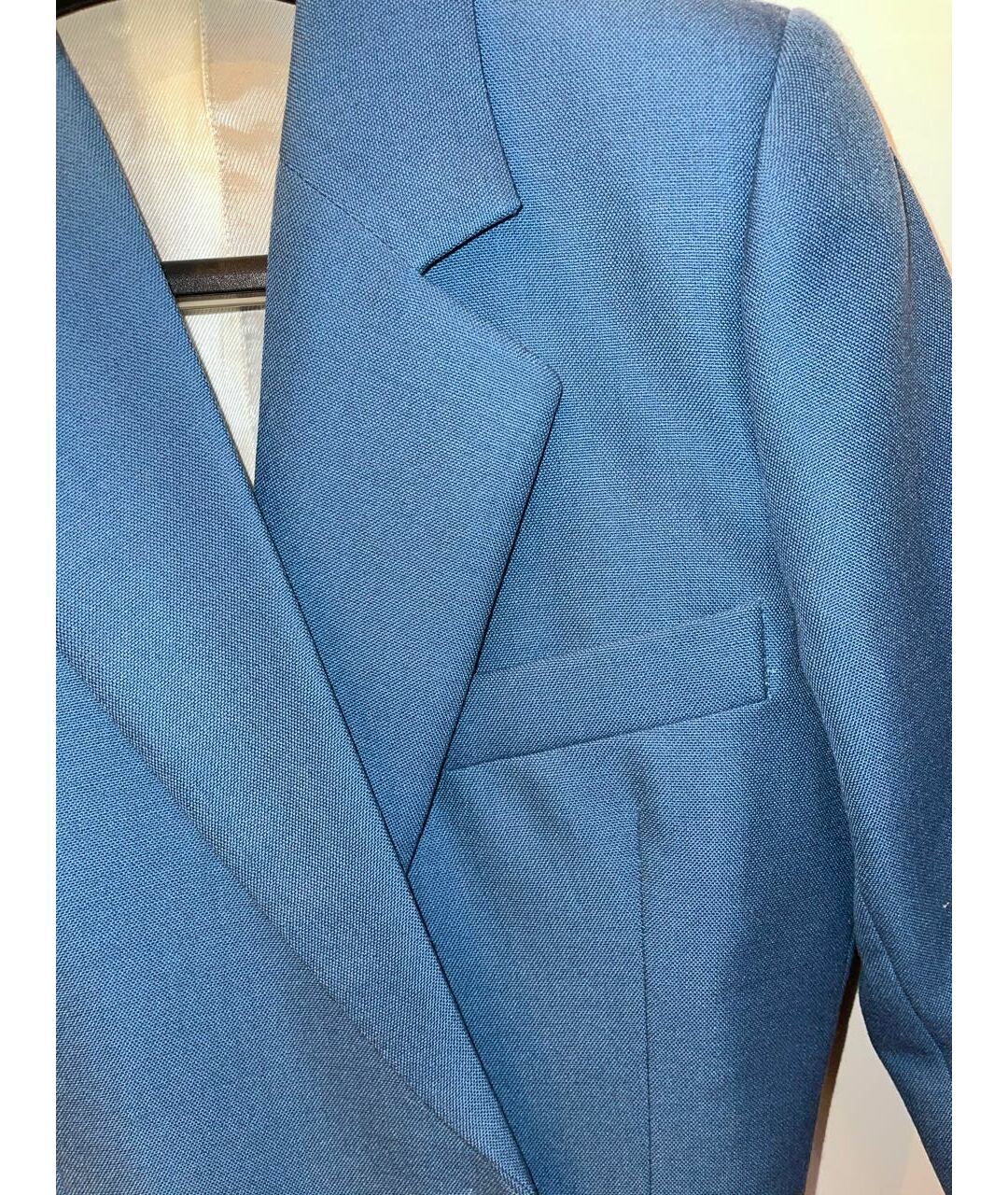 CELINE PRE-OWNED Синий шерстяной жакет/пиджак, фото 5